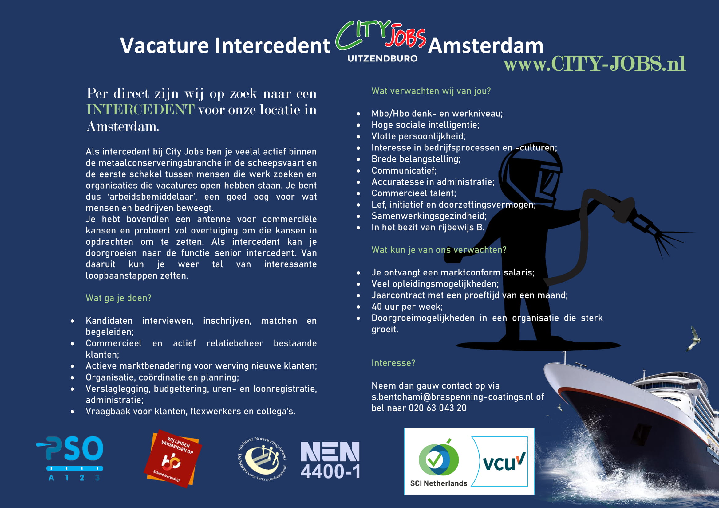 Intercedent City Jobs Amsterdam